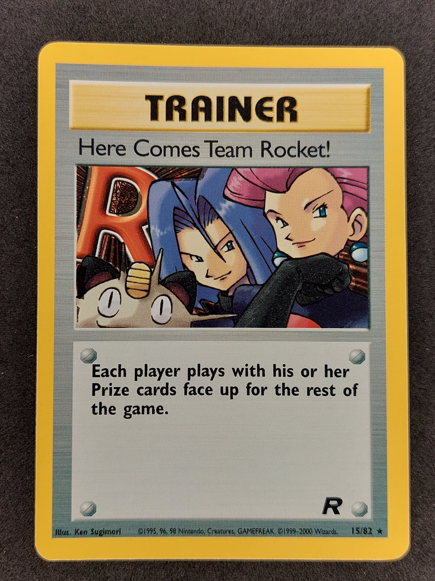 2000 Pokemon Team Rocket 15/82 Trainer Here Comes Team Rocket  Holo