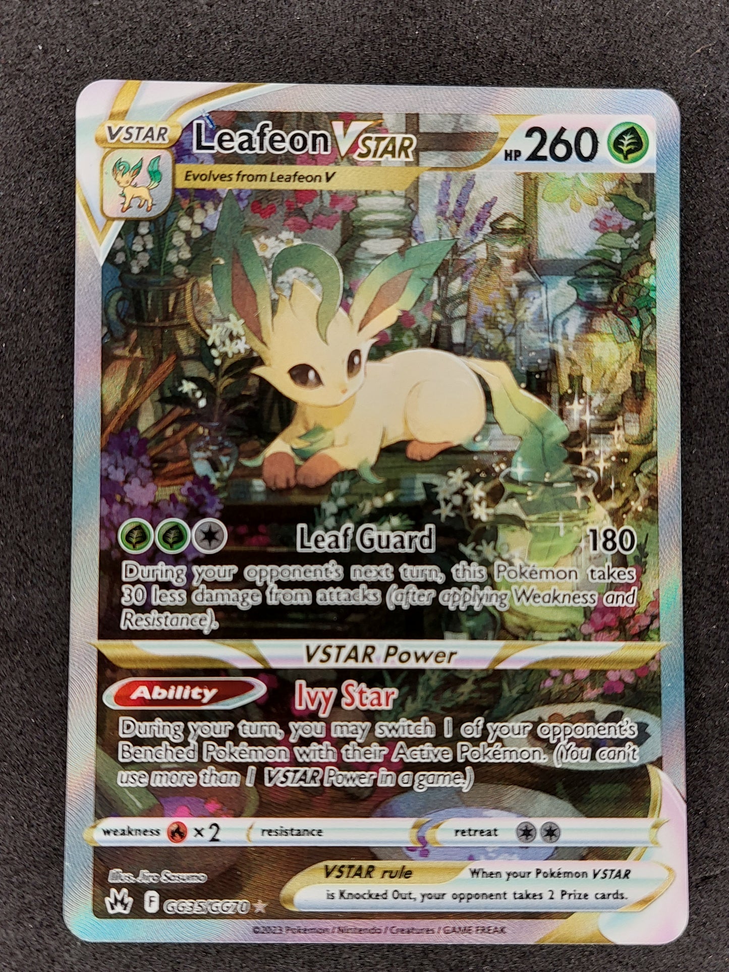 2023 Pokemon Crown Zenith GG35/GG70 Leafeon Vstar Full Art – Mint ...