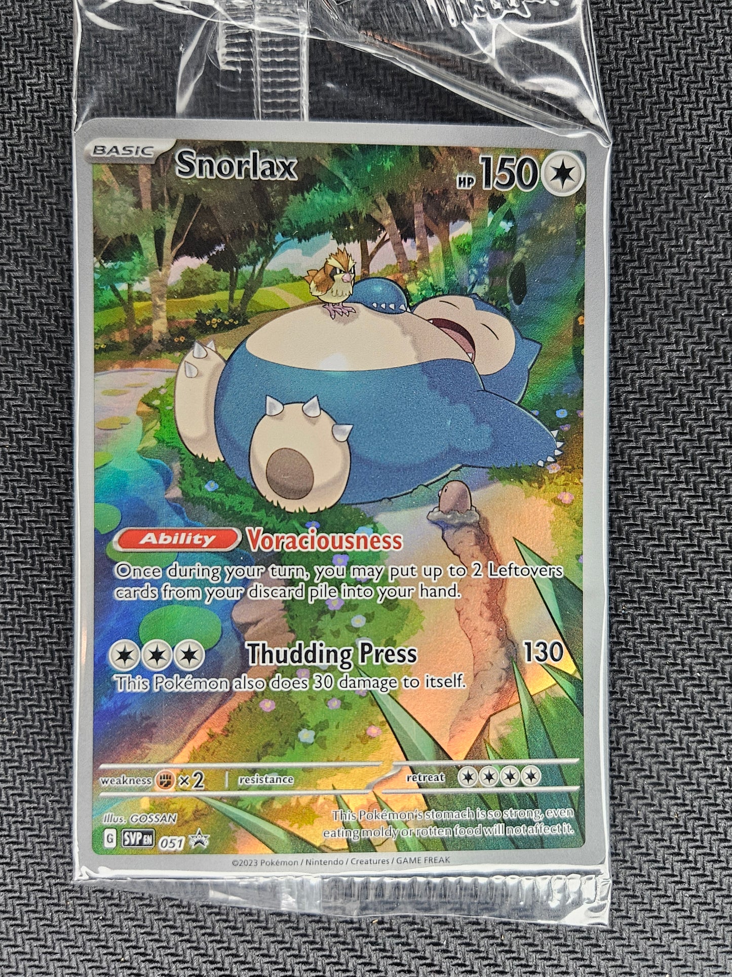 2023 Pokemon SV Pokemon 151 ETB Promo 051 Snorlax Full Art Rare Mint