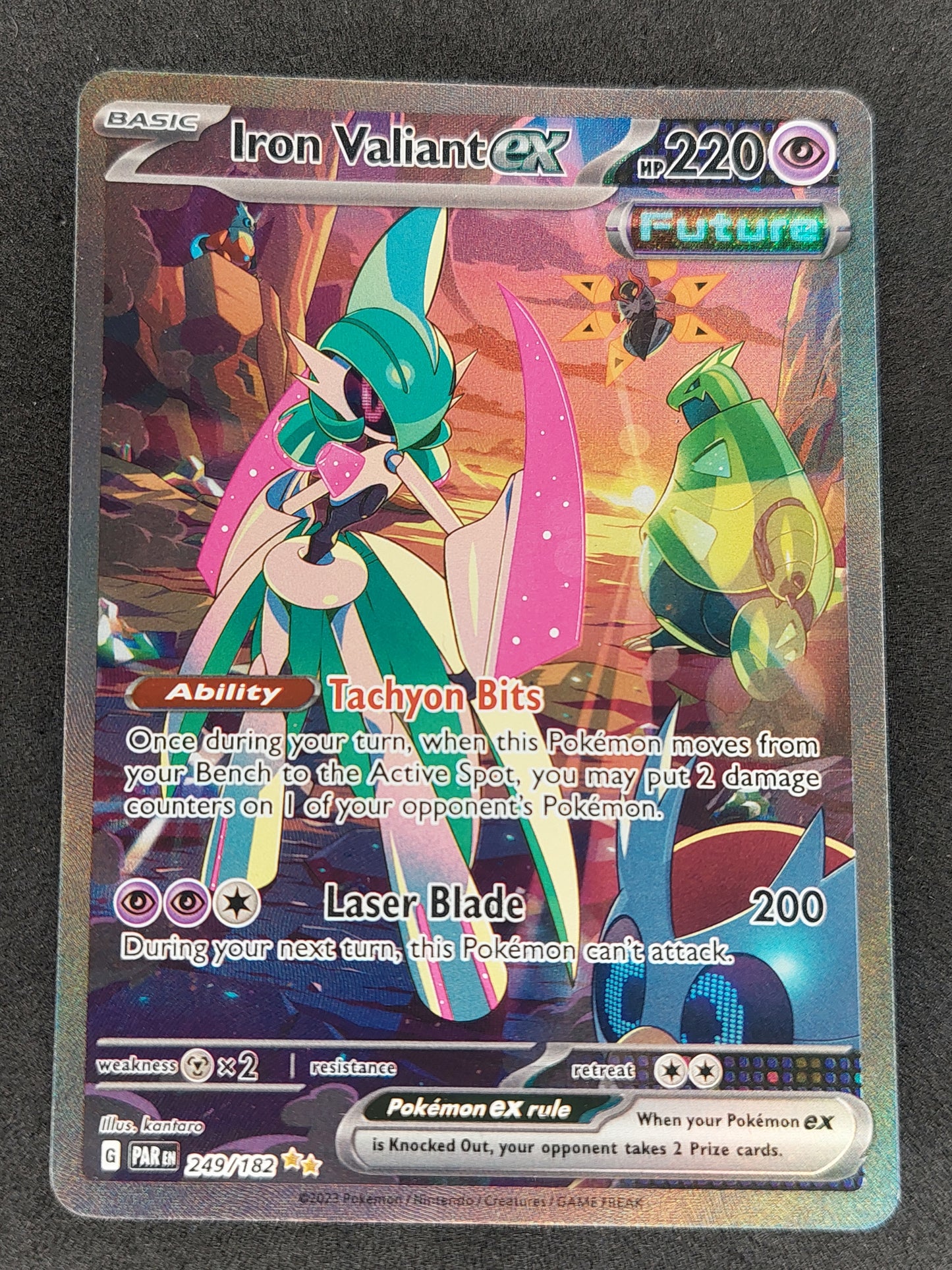 2023 Pokemon Paradox Rift 249/182 Iron Valiant EX Special Illustration ...