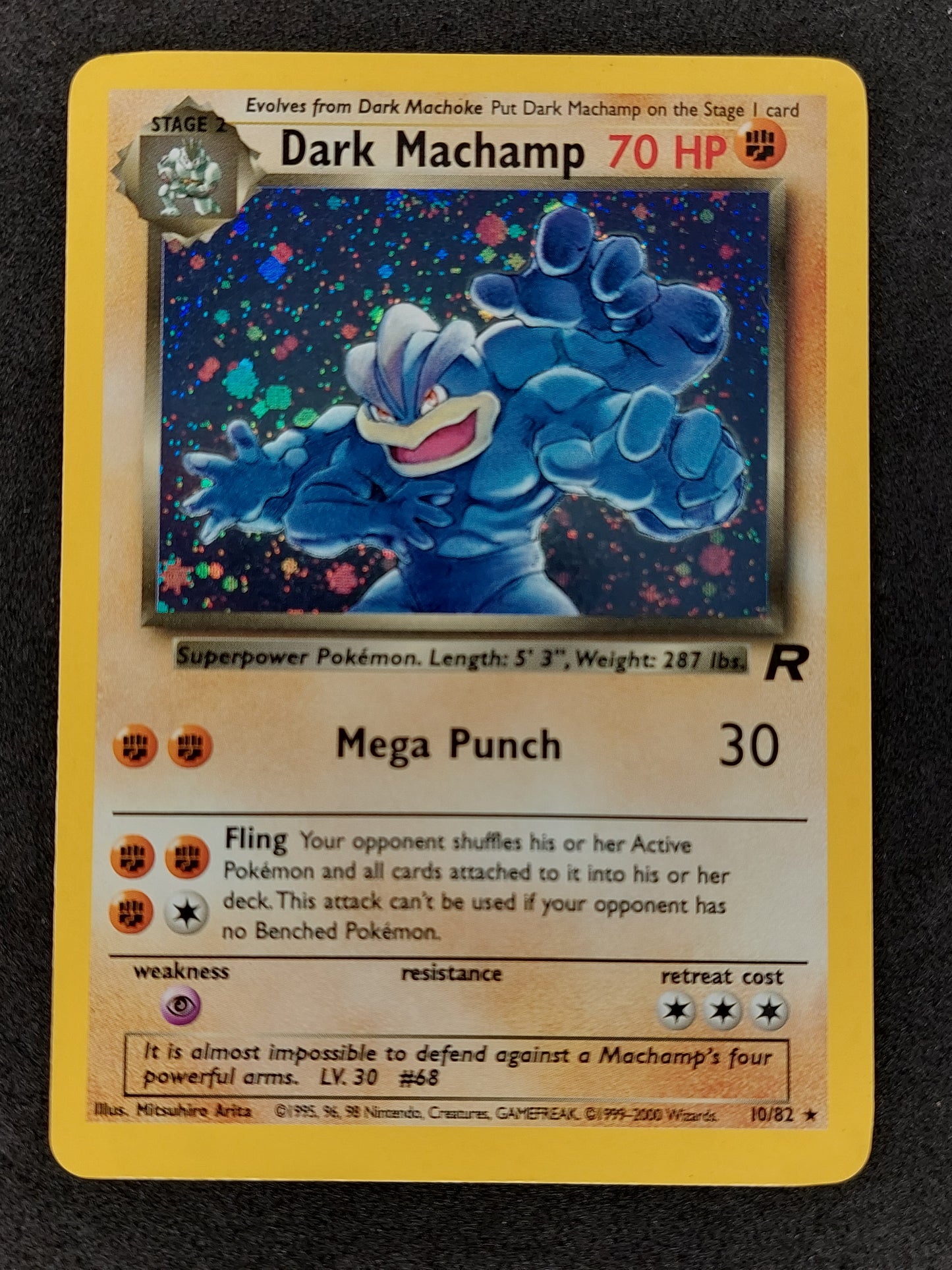 2000 Pokemon Rocket 10/82 Dark Machamp Holo – Mint Collectables