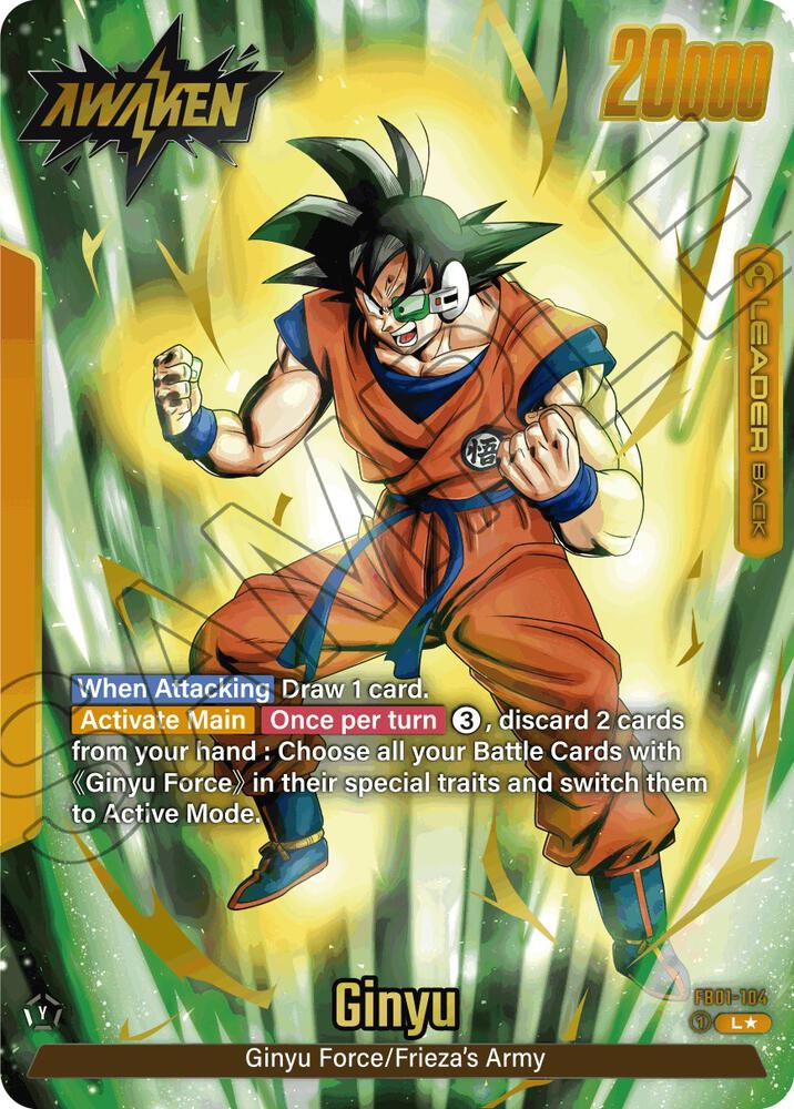 Ginyu FB01 104 Alternate Art FB01-104 (Awakened Pulse)  - Holofoil