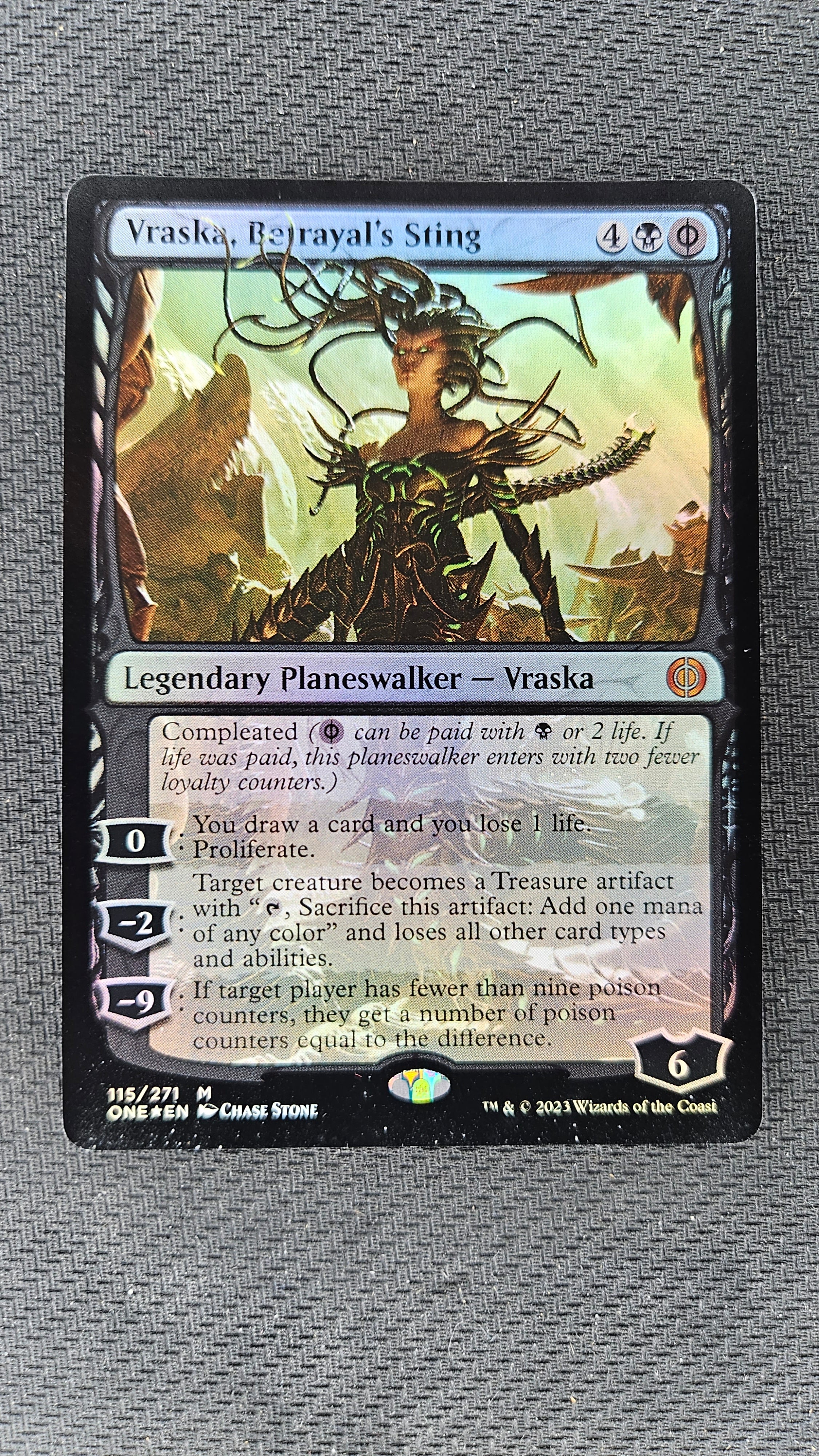 2023 MTG Phyrexia: All Will Be One 115/271 Vraska, Betrayal's Sting My 2023 MTG Phyrexia: All Will Be One 115/271 Vraska, Betrayal's Sting My