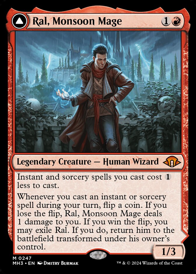 Ral, Monsoon Mage // Ral, Leyline Prodigy 247 (Modern Horizons 3) 