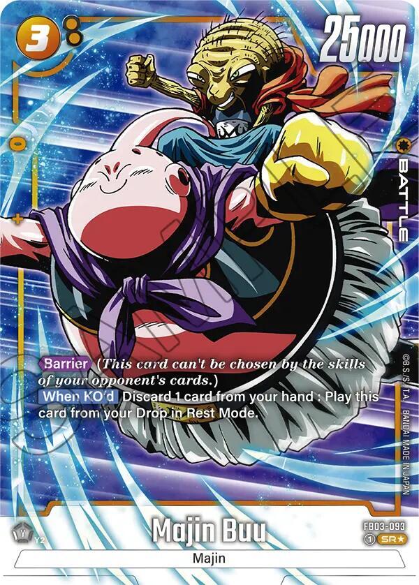 Majin Buu FB03 093 Alternate Art FB03-093 (Raging Roar)  - Holofoil