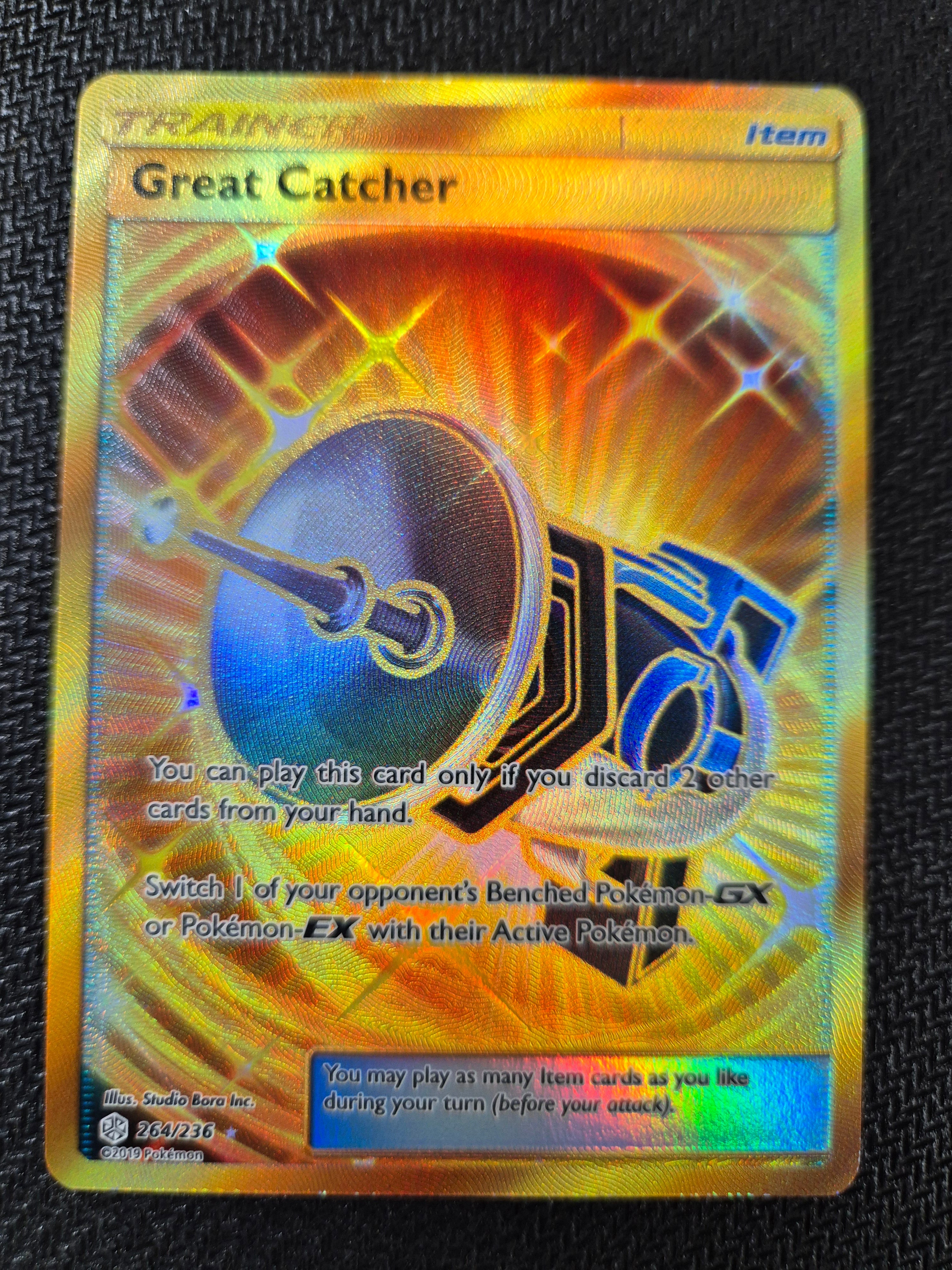 2019 Pokemon Cosmic Eclipse 264/236 Great Catcher Gold Secret Rare 2019 Pokemon Cosmic Eclipse 264/236 Great Catcher Gold Secret Rare