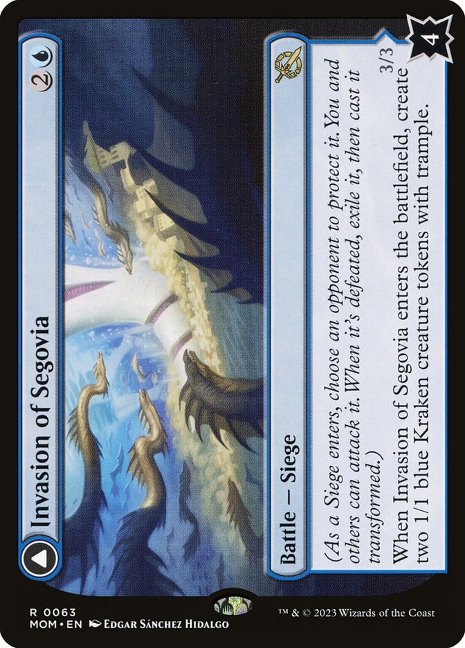 Invasion of Segovia // Caetus, Sea Tyrant of Segovia 63/291 (March of the Machine)  - Foil