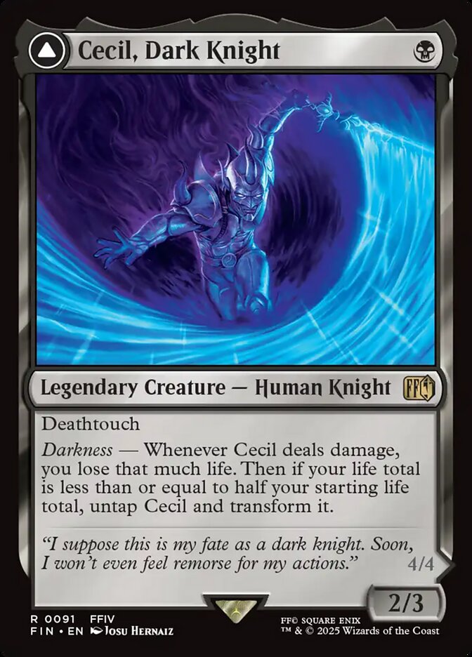 Cecil, Dark Knight // Cecil, Redeemed Paladin 91 (FINAL FANTASY)  - Foil