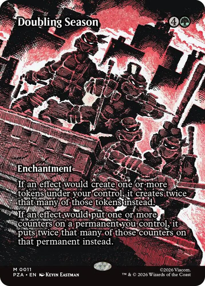 Doubling Season Borderless 11 (Teenage Mutant Ninja Turtles Source Material)  - Borderless