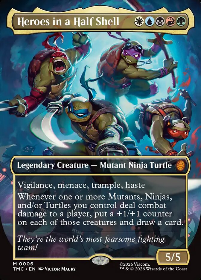 Heroes in a Half Shell Borderless 6 (Commander: Teenage Mutant Ninja Turtles) 