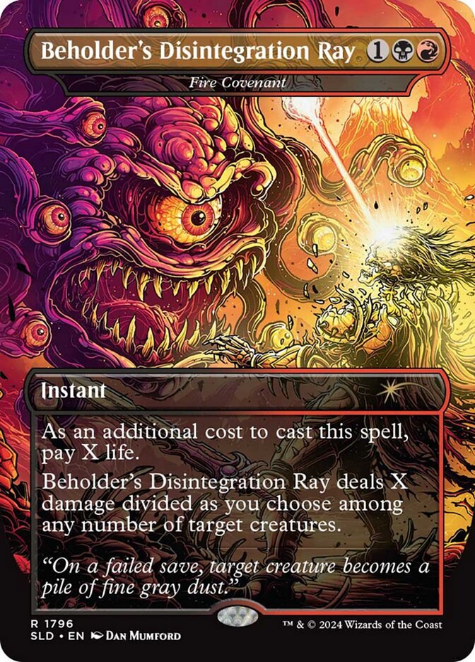 Beholder's Disintegration Ray // Fire Covenant 1796 (Secret Lair Drop Series)  - Borderless