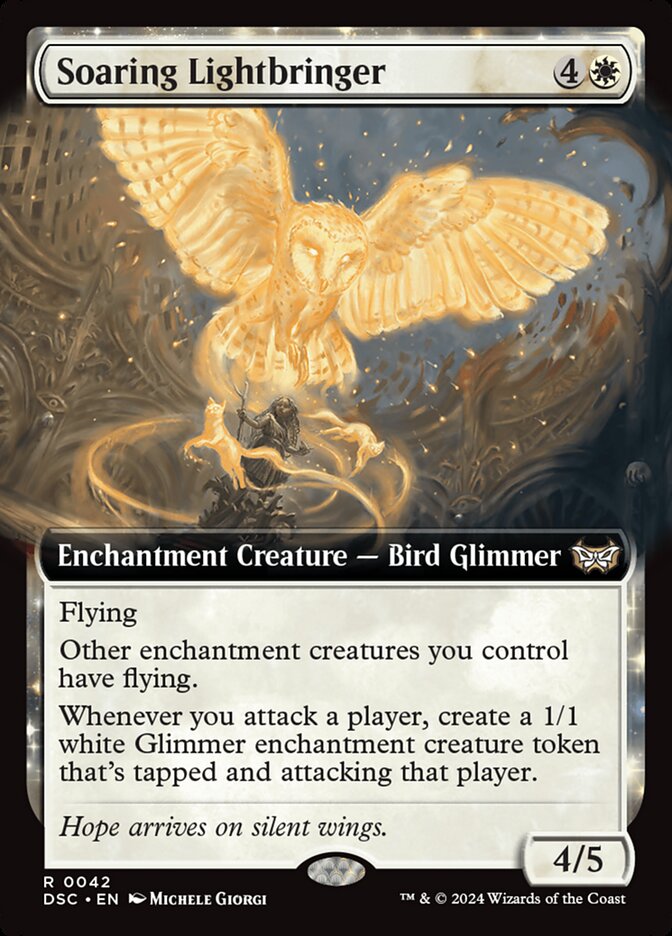 Soaring Lightbringer 42 (Commander: Duskmourn: House of Horror)  - Extended Art
