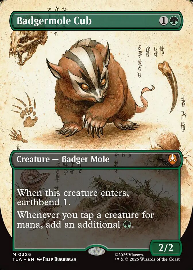 Badgermole Cub  326/286 (Avatar: The Last Airbender)  - Borderless Foil