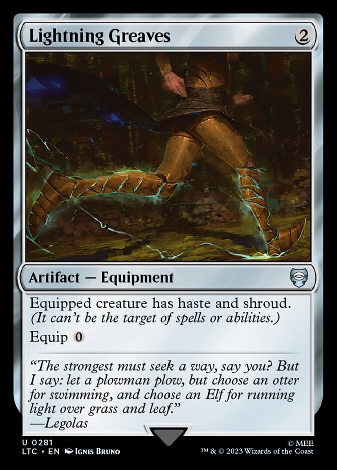 Lightning Greaves 281 (Commander: The Lord of the Rings: Tales of Middle-earth) 