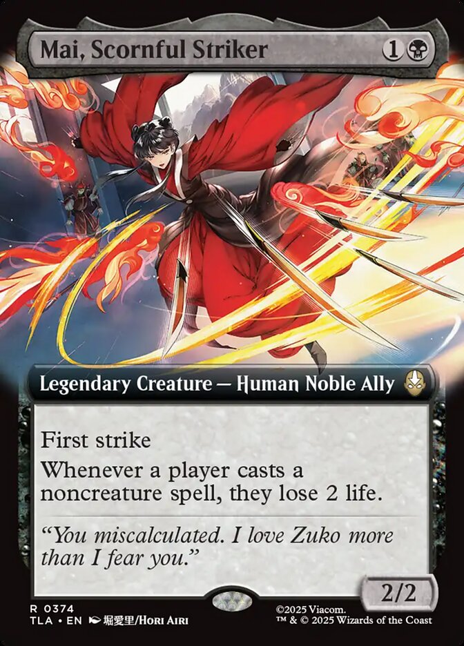 Mai, Scornful Striker 374/286 (Avatar: The Last Airbender)  - Extended Art Foil