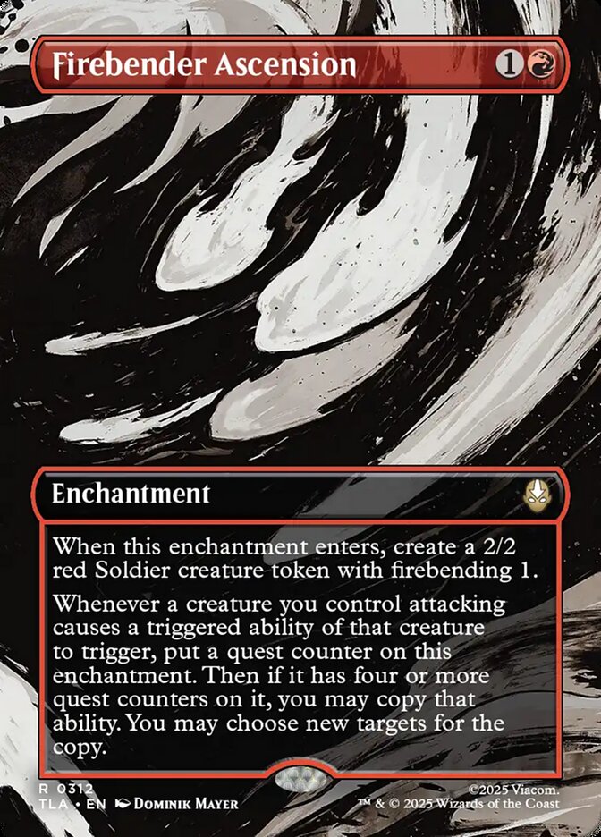 Firebender Ascension  312/286 (Avatar: The Last Airbender)  - Borderless Foil