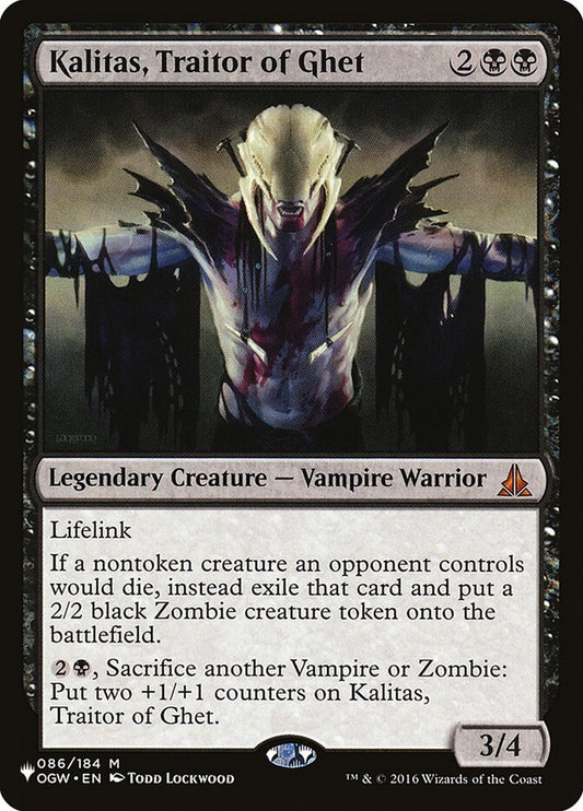 Kalitas, Traitor of Ghet OGW-86/5075 (The List Reprints) 