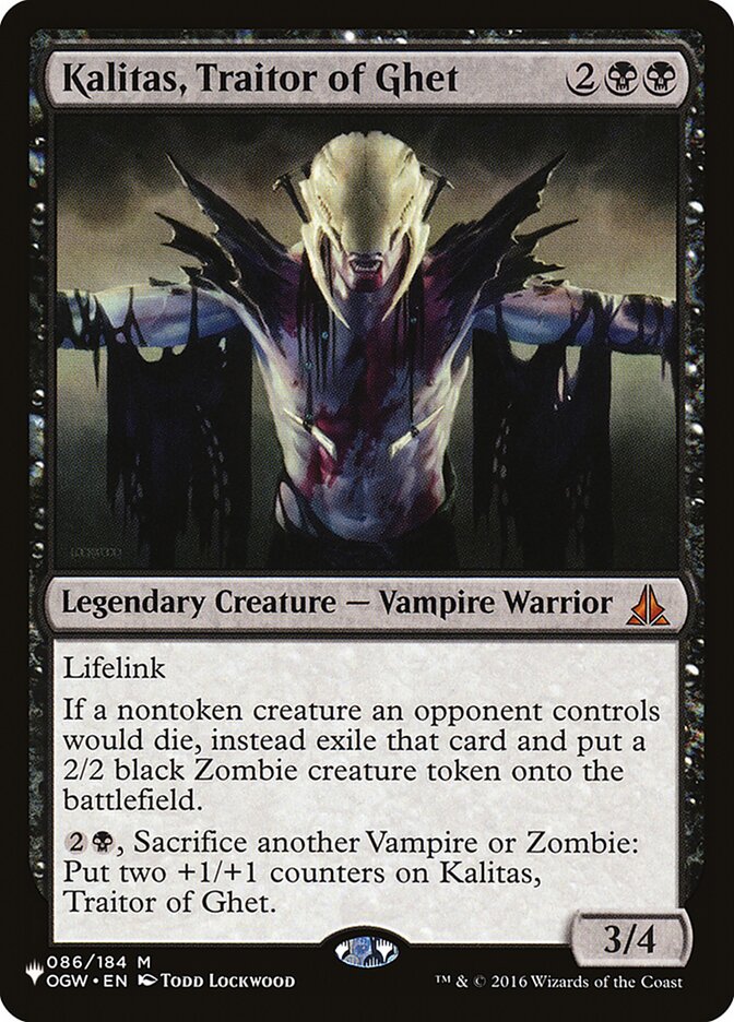 Kalitas, Traitor of Ghet OGW-86/5075 (The List Reprints) 