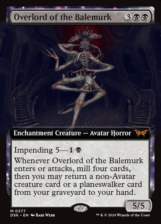Overlord of the Balemurk 377 (Duskmourn: House of Horror)  - Extended Art Foil
