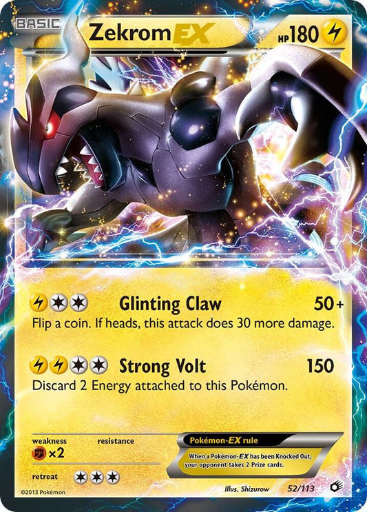 Zekrom EX 52/113 (Legendary Treasures)  - Holofoil