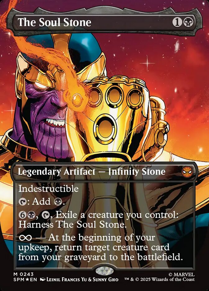 The Soul Stone Borderless 243 (Marvel's Spider-Man)  - Borderless Foil