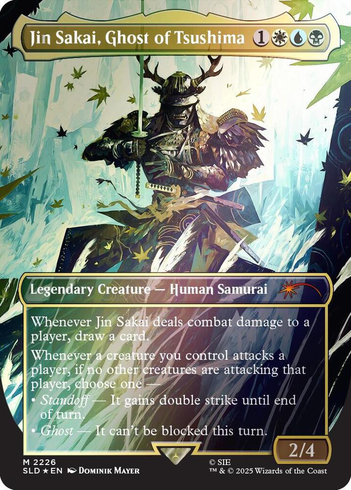 Jin Sakai, Ghost of Tsushima 2226 (Secret Lair Drop Series)  - Borderless Rainbow Foil