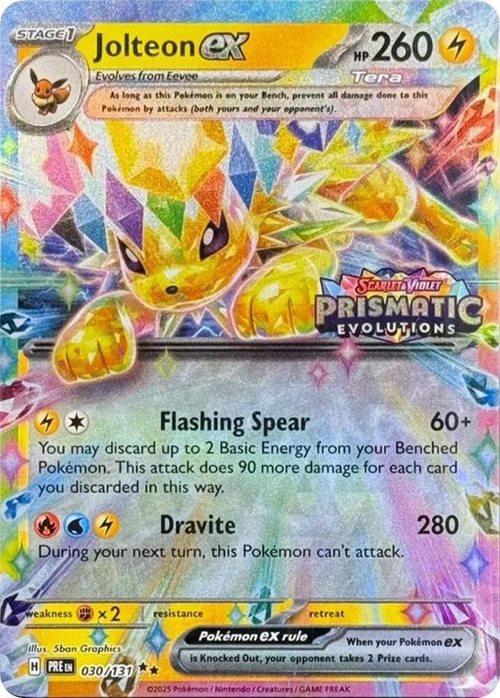 Jolteon ex Prismatic Evolutions Stamp 030/131 (Miscellaneous Cards & Products)  - Holofoil
