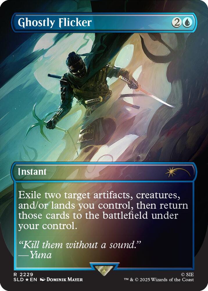Ghostly Flicker 2229 (Secret Lair Drop Series)  - Borderless Rainbow Foil