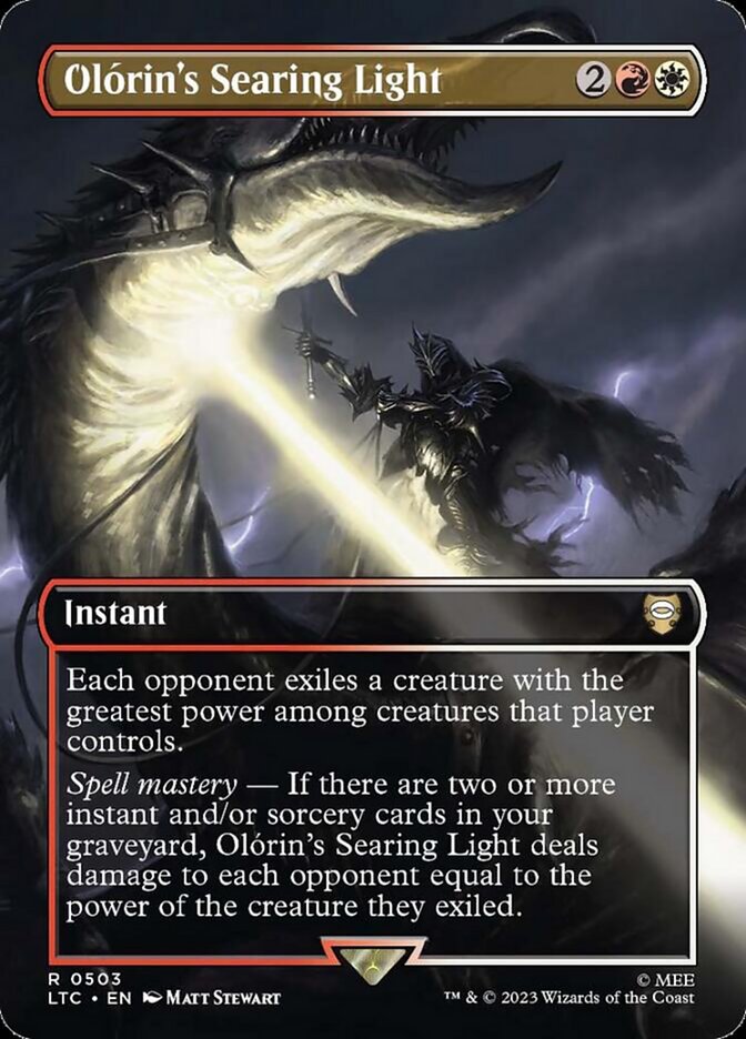 Olórin's Searing Light 503/347 (Commander: The Lord of the Rings: Tales of Middle-earth)  - Borderless Foil