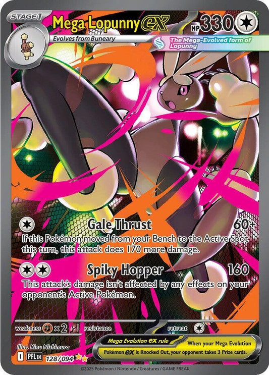Mega Lopunny ex 128/094 (ME02: Phantasmal Flames)  - Holofoil