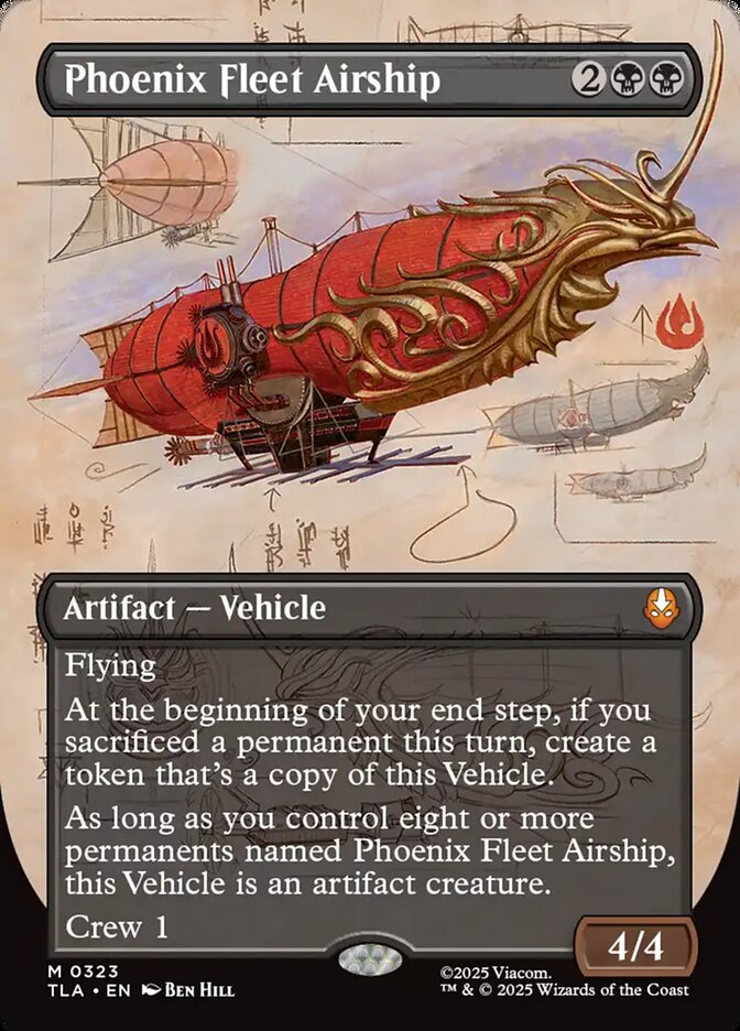 Phoenix Fleet Airship 323/286 (Avatar: The Last Airbender)  - Borderless