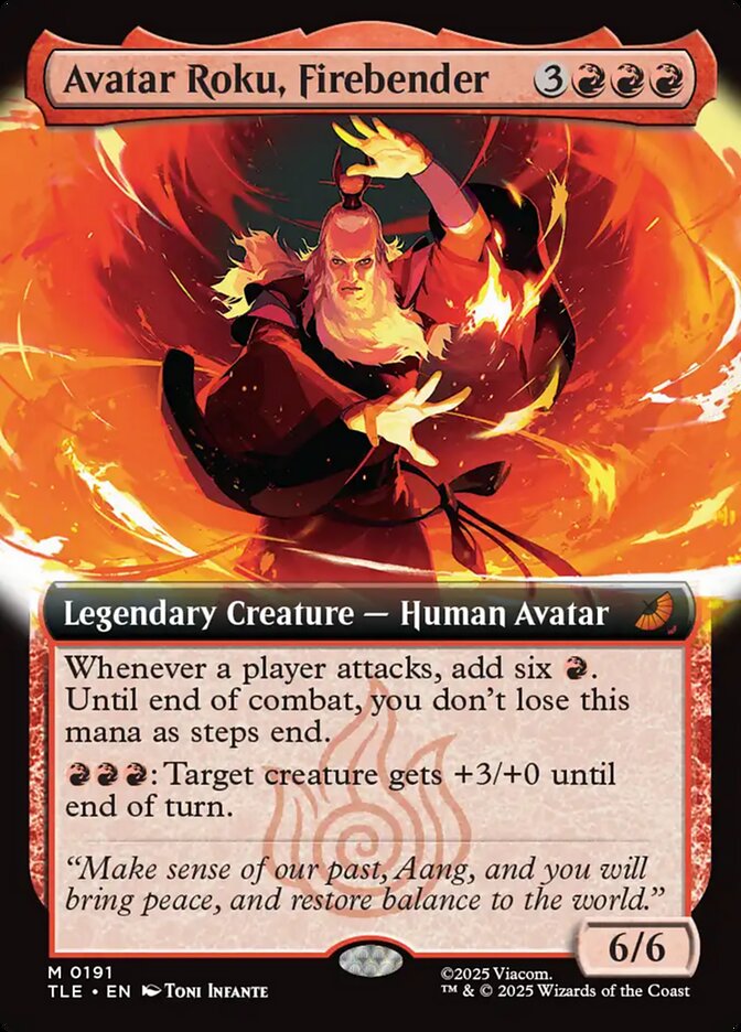 Avatar Roku, Firebender 191 (Avatar: The Last Airbender: Eternal-Legal)  - Extended Art Foil
