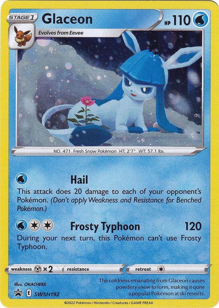 Glaceon SWSH192 (SWSH: Sword & Shield Promo Cards)  - Holofoil
