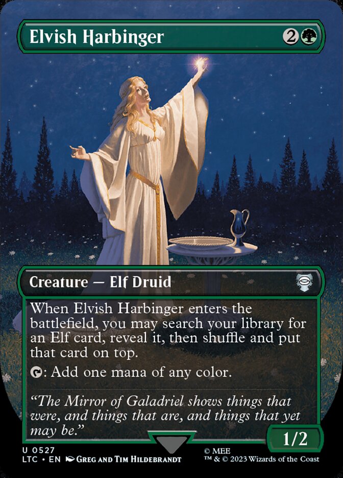 Elvish Harbinger 527 (Commander: The Lord of the Rings: Tales of Middle-earth)  - Borderless Foil