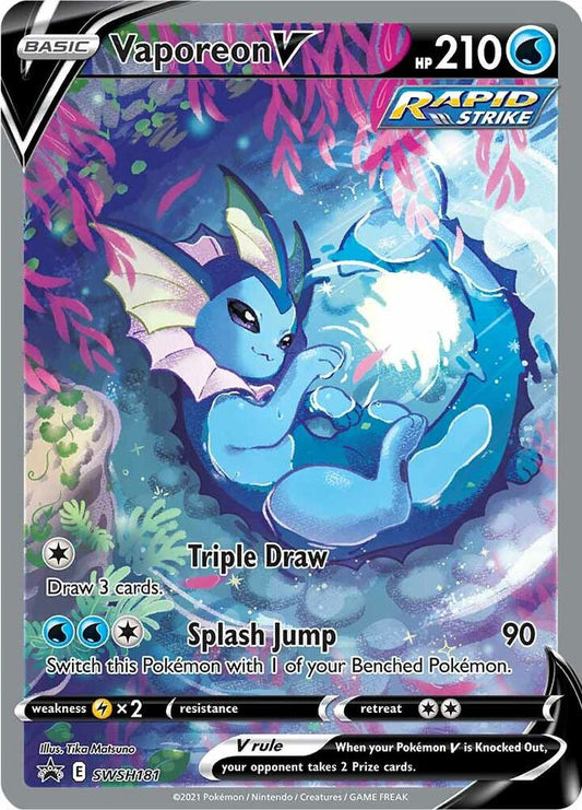 Vaporeon V SWSH181 (SWSH: Sword & Shield Promo Cards)  - Holofoil