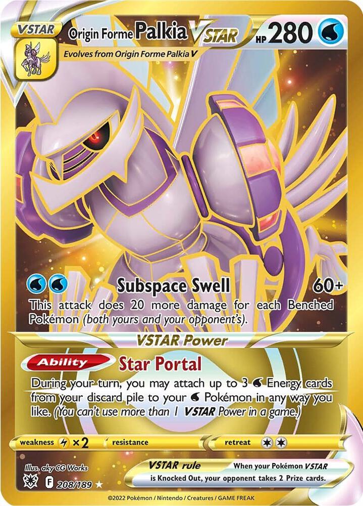 Origin Forme Palkia VSTAR Secret 208/189 (SWSH10: Astral Radiance)  - Holofoil