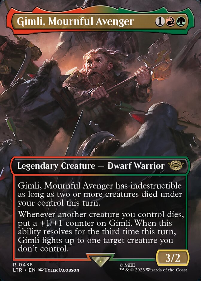 Gimli, Mournful Avenger 436/281 (Universes Beyond: The Lord of the Rings: Tales of Middle-earth)  - Borderless