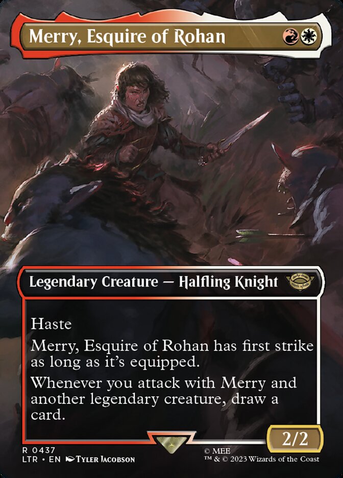 Merry, Esquire of Rohan 437/281 (Universes Beyond: The Lord of the Rings: Tales of Middle-earth)  - Borderless Foil