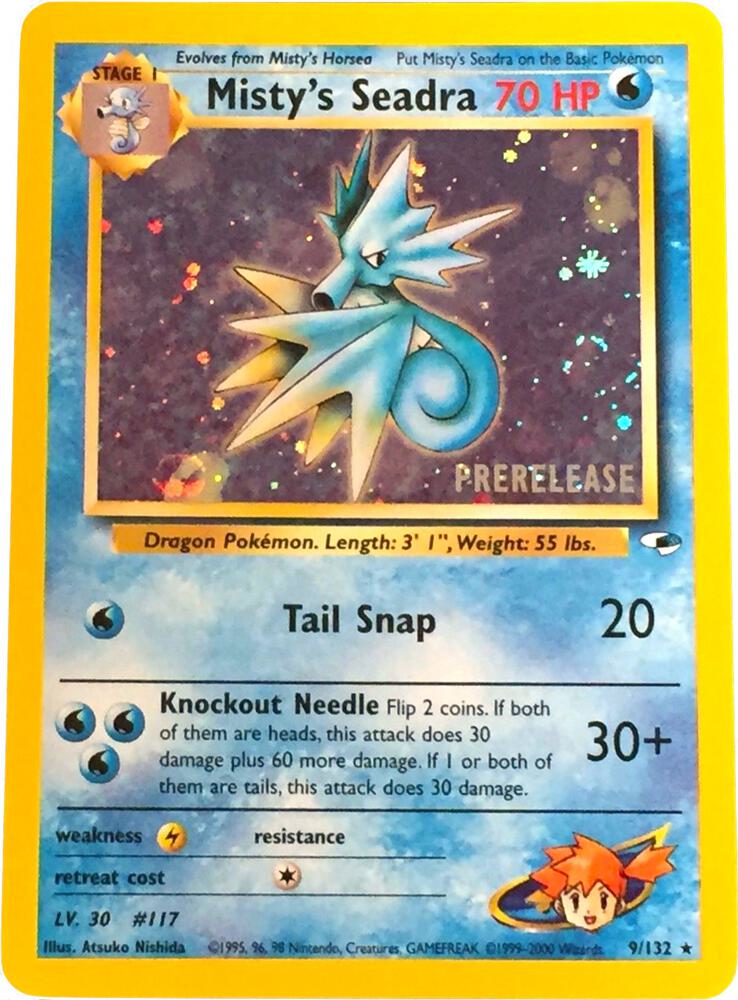 Misty's Seadra Prerelease 009/132 (WoTC Promo)  - Holofoil