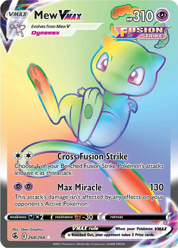 Mew VMAX Secret 268/264 (SWSH08: Fusion Strike)  - Holofoil