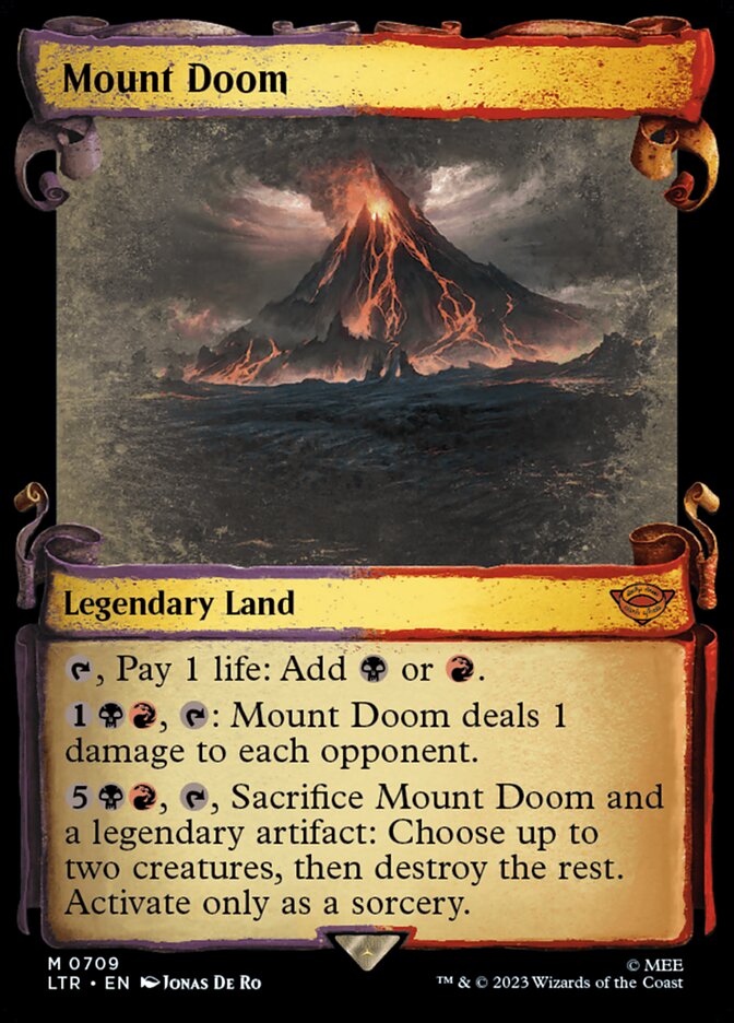 Mount Doom 709 (Universes Beyond: The Lord of the Rings: Tales of Middle-earth)  - Showcase Scroll Foil