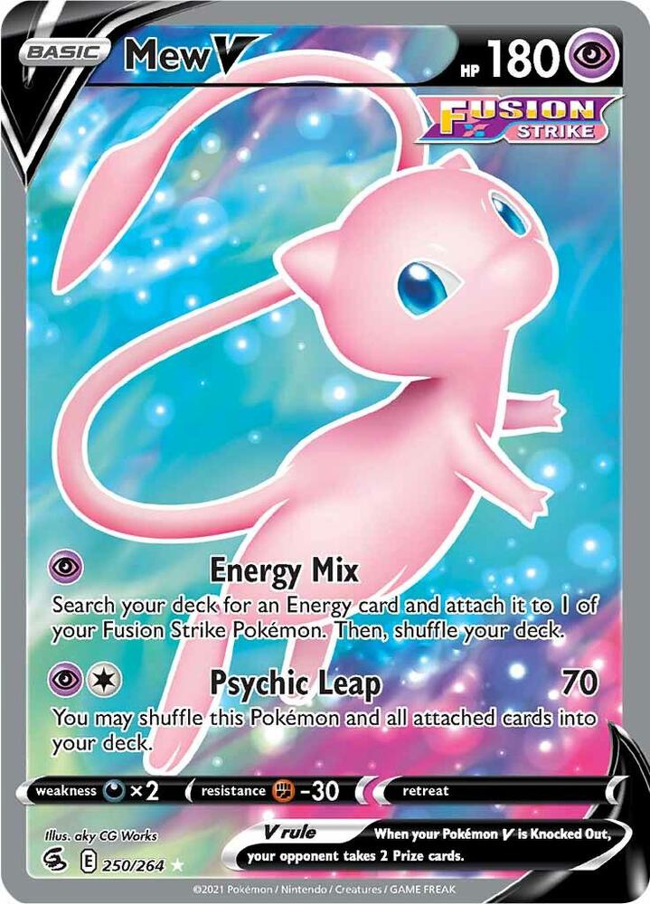 Mew V 250/264 (SWSH08: Fusion Strike)  - Holofoil