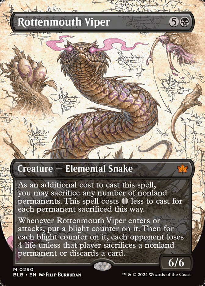 Rottenmouth Viper 290 (Bloomburrow)  - Borderless Foil