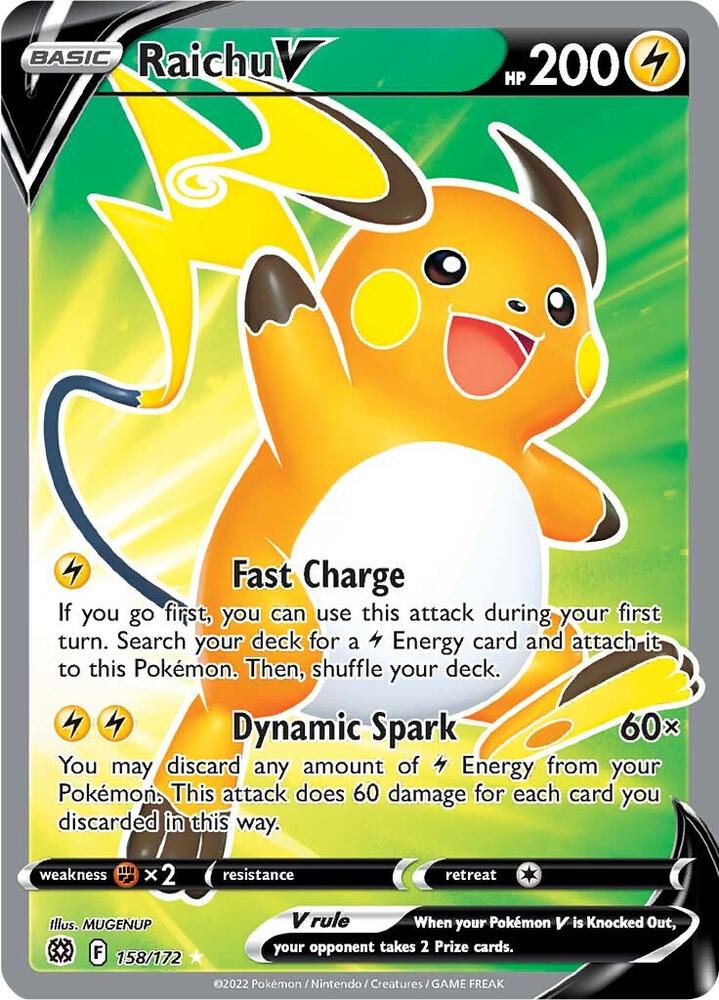 Raichu V 158/172 (SWSH09: Brilliant Stars)  - Holofoil