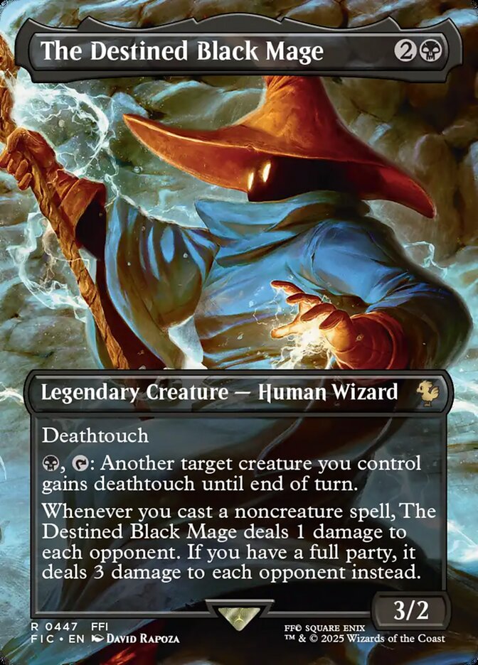 The Destined Black Mage 447 (Commander: FINAL FANTASY)  - Borderless Foil