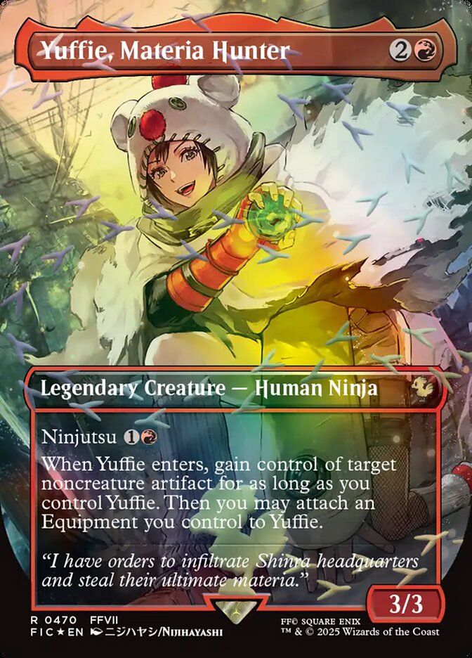 Yuffie, Materia Hunter 470 (Commander: FINAL FANTASY)  - Borderless Chocobo Track Foil