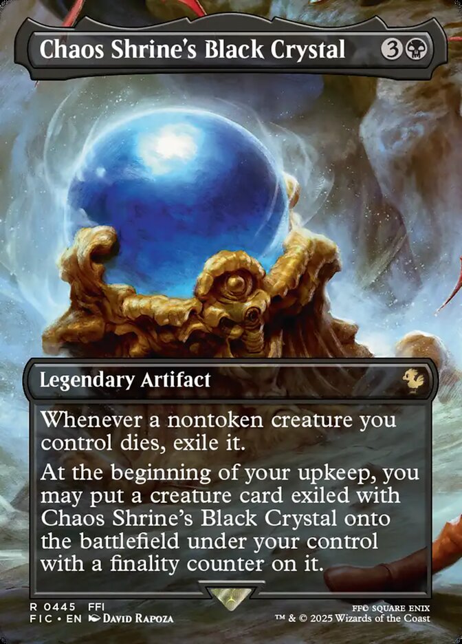 Chaos Shrine's Black Crystal 445 (Commander: FINAL FANTASY)  - Borderless Foil