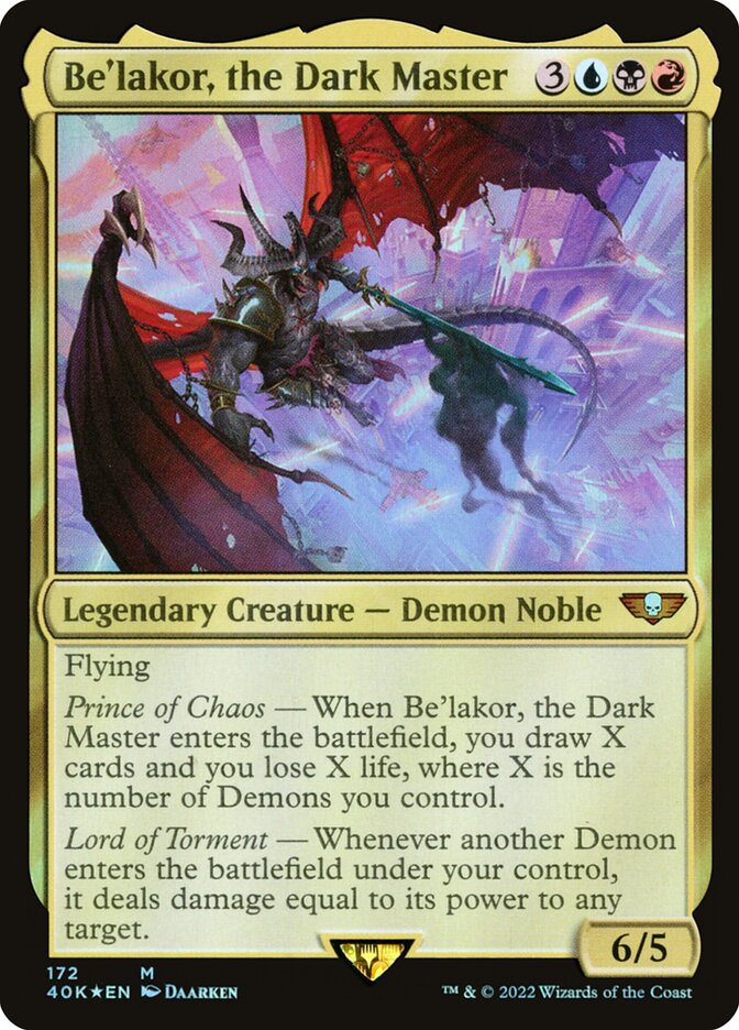 Be'lakor, the Dark Master 172 (Universes Beyond: Warhammer 40,000)  - Foil