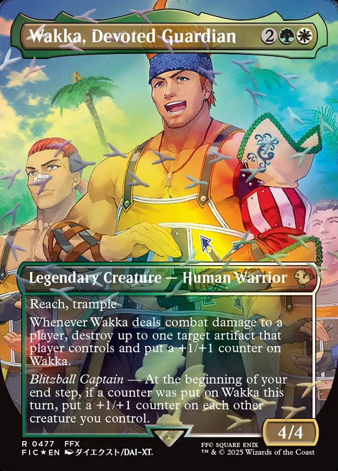 Wakka, Devoted Guardian 477 (Commander: FINAL FANTASY)  - Borderless Chocobo Track Foil