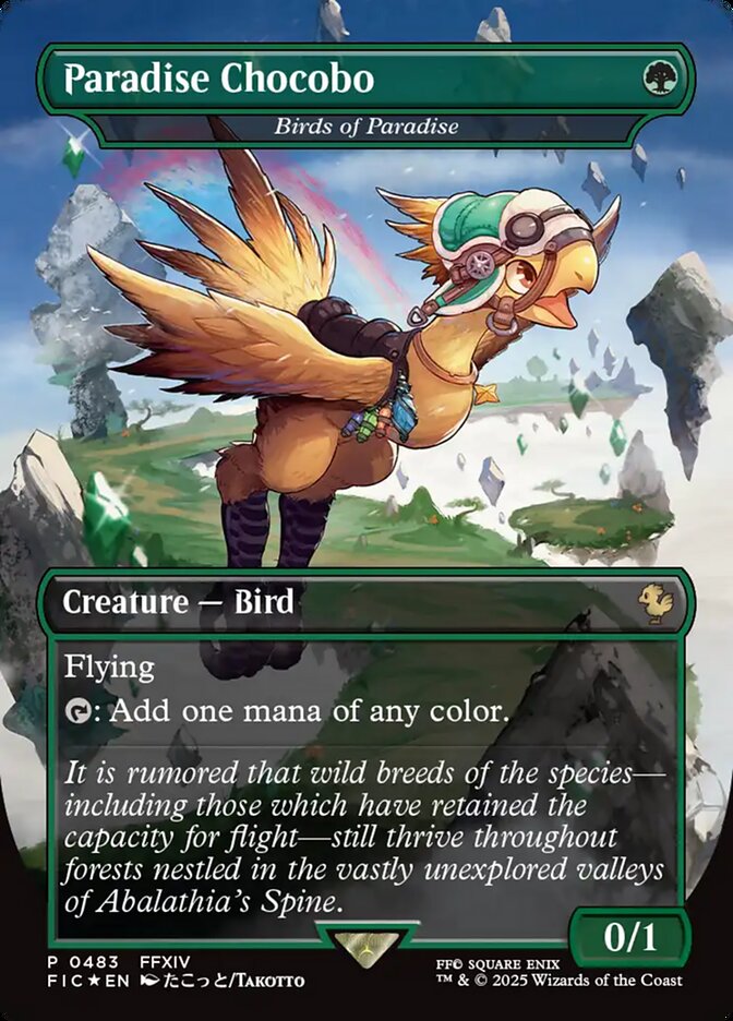 Paradise Chocobo - Birds of Paradise 483 (Commander: FINAL FANTASY)  - Borderless Foil